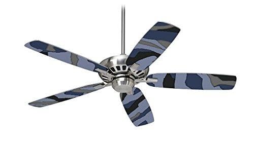 Camouflage Blue Ceiling Fan Skin Kit - Fits Most 42 Inch Ceiling Fans (Fan and Blades Sold Separately) | Perfect for Home, Office, and Outdoor Spaces
