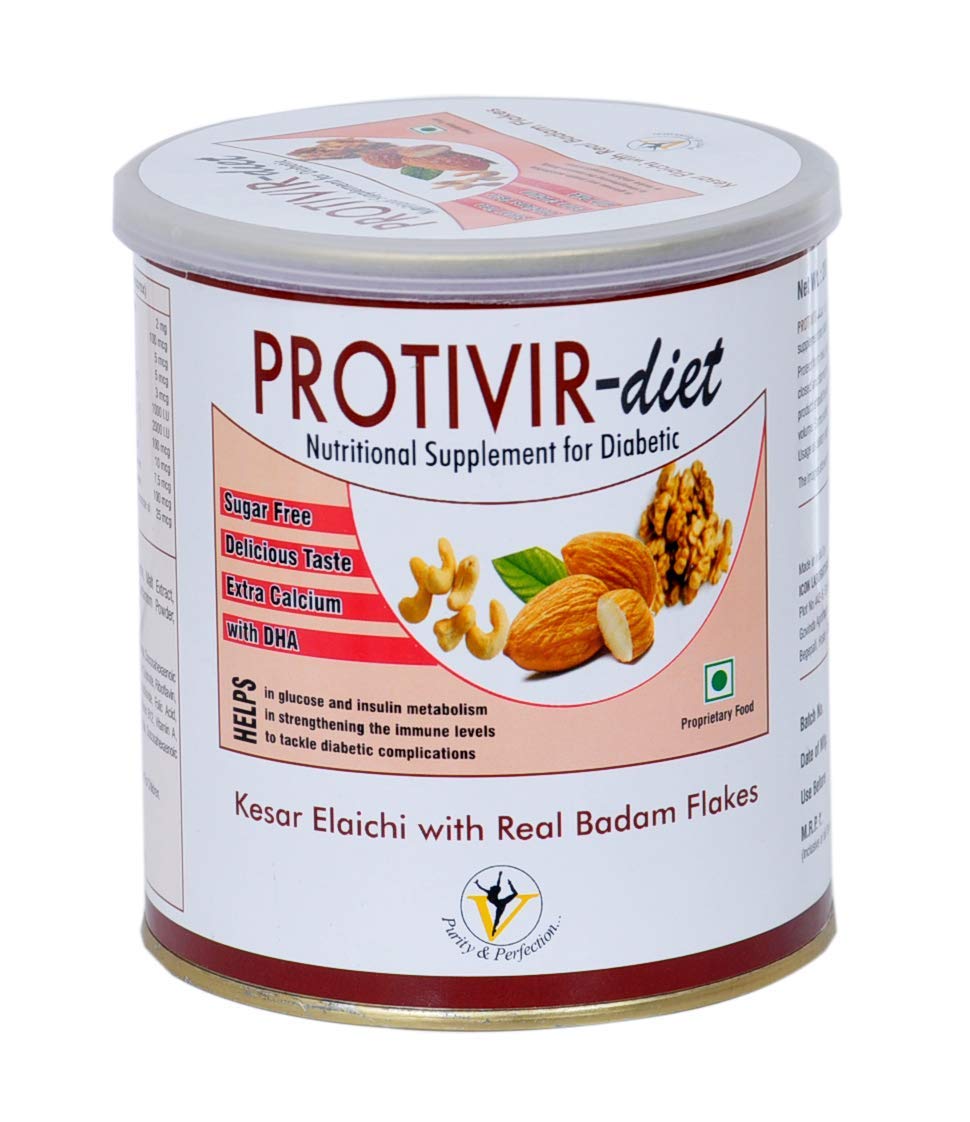 Admart Virgo Healthcare PROTIVIR Diet - Sugar-Free Whey Protein Powder (40% Whey, 200g) for Diabetic & Pre-Diabetic Support | Ideal for Blood Sugar Management & Healthy Lifestyle
