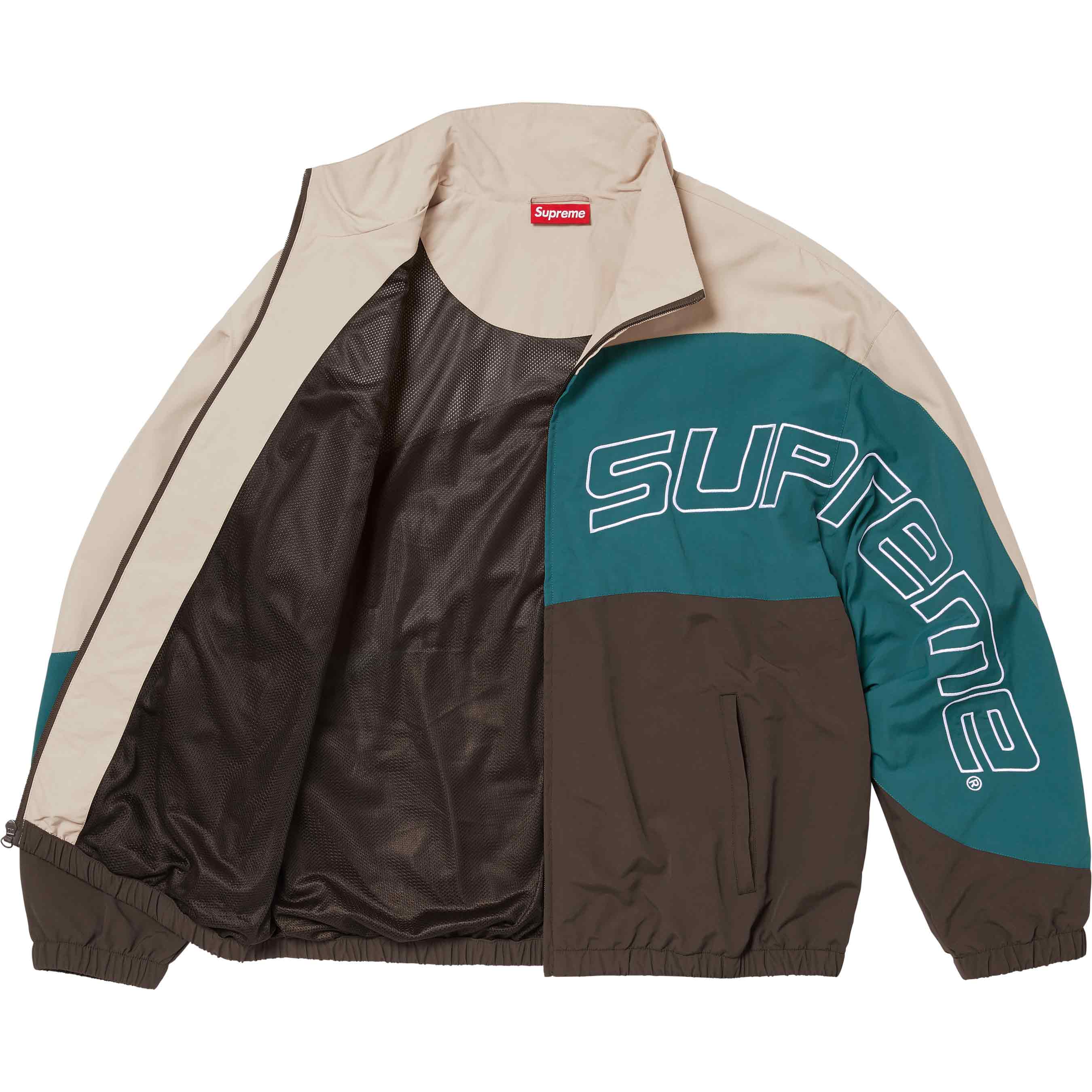 Supreme Curve Track Jacket for Men & Women - Brown Athletic Running Jacket - Lightweight Windbreaker for Outdoor Sports & Casual Wear