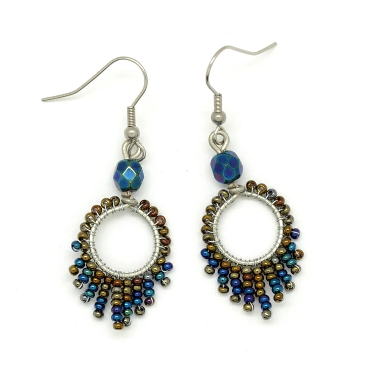 Small Wire Fringe Earrings for Women - Boho Chic Dangle Earrings for Party, Wedding & Everyday Wear
