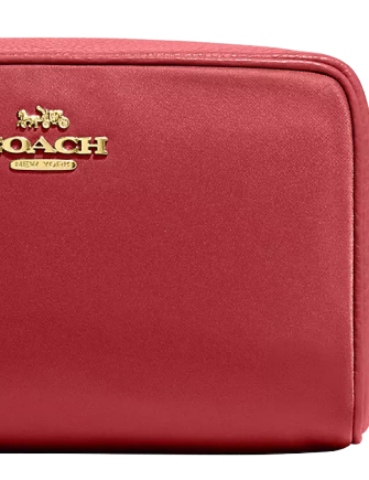 Coach Ellis Cosmetic Case - Premium Leather Makeup Bag for Women | Travel Organizer & Toiletry Pouch | Perfect for Everyday Use, Gym & Vacation