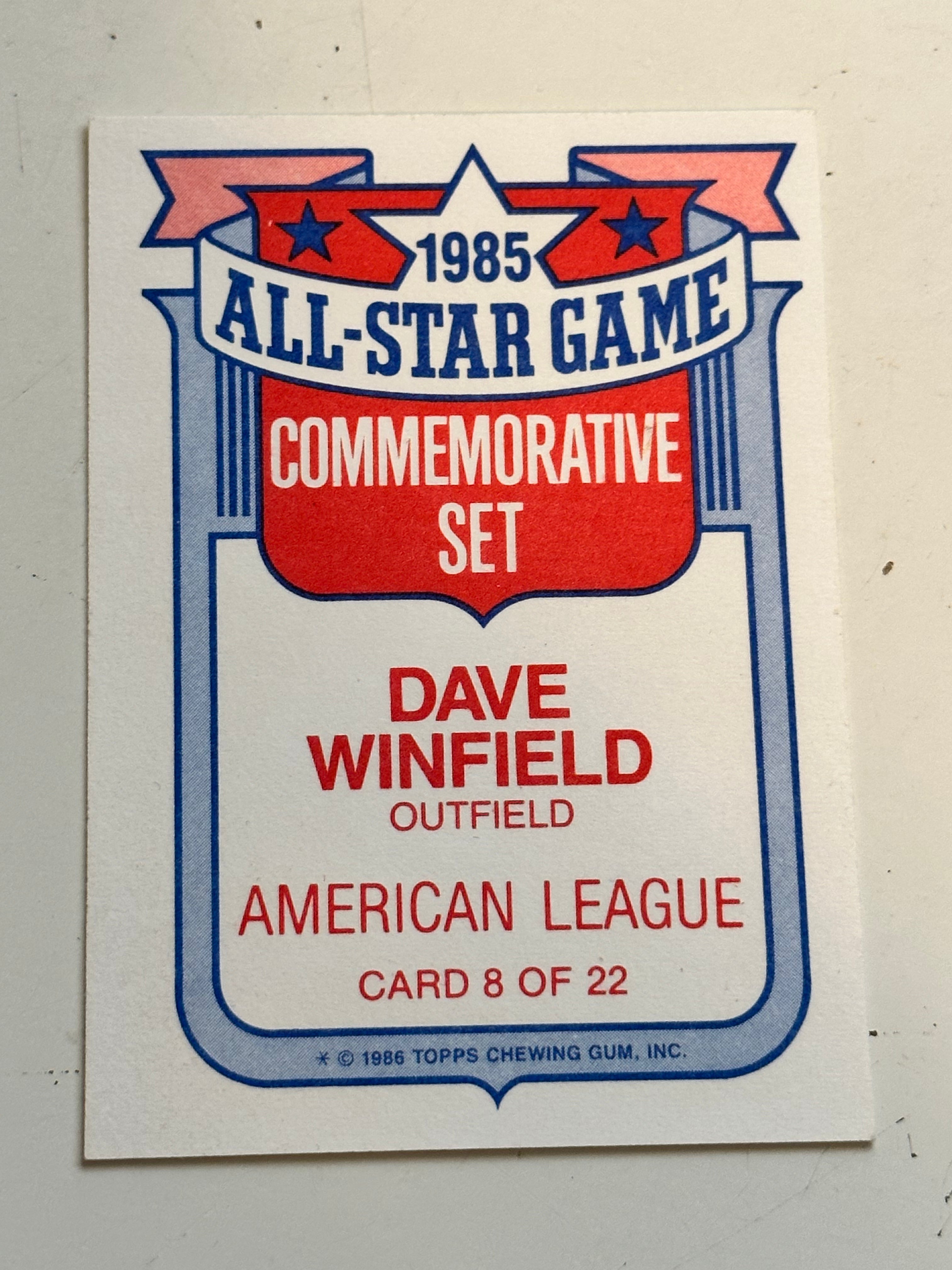 Dave Winfield Autographed All-Star Baseball Card with COA - Authentic Hand-Signed Collectible for Sports Memorabilia Fans & MLB Enthusiasts - Perfect for Display, Framing, or Investment
