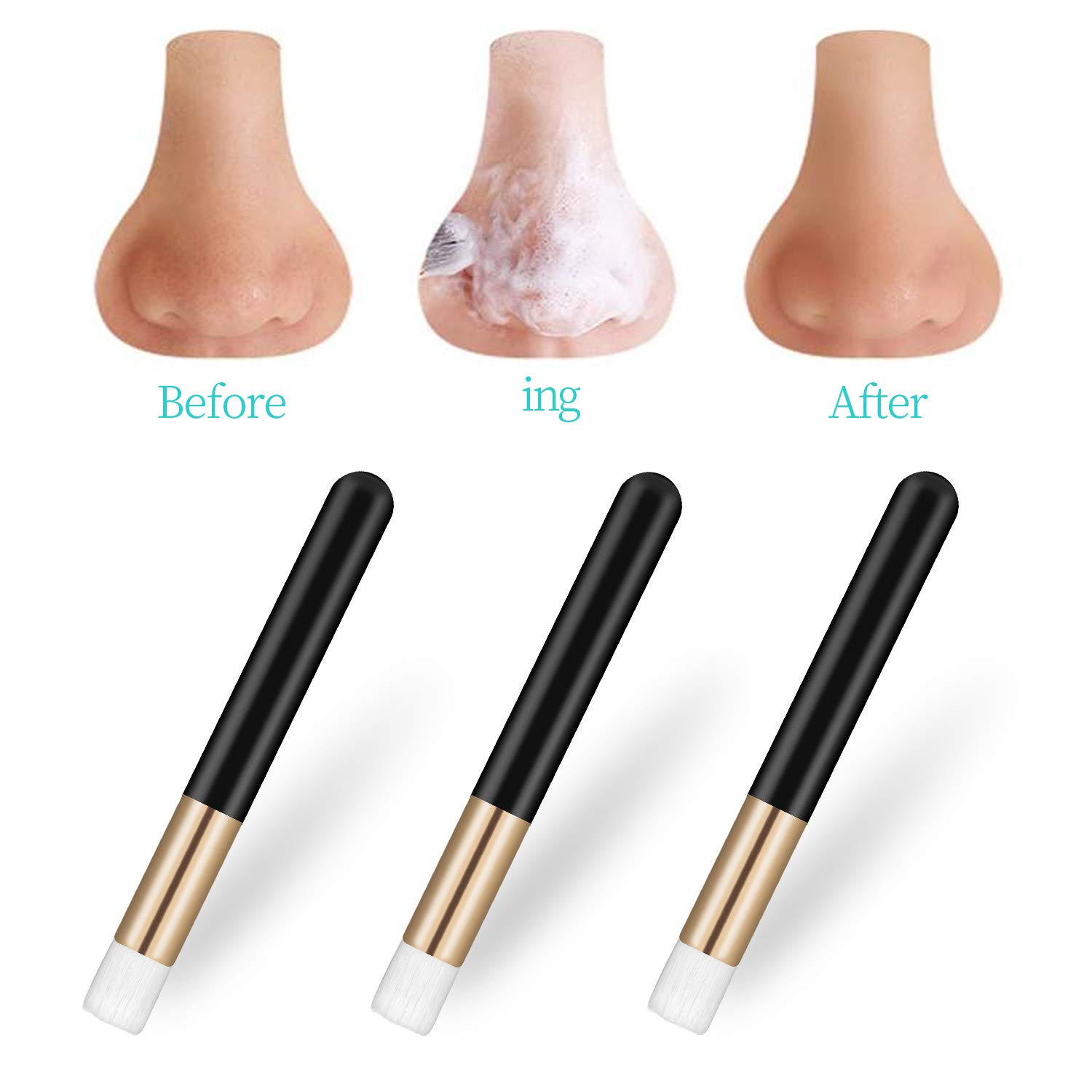 20 Pcs Blackhead & Eyelash Shampoo Brush Set - Professional Eyelash Extension Cleansing Brushes, Soft Peel Off Blackhead Remover Tools for Lash Cleansing & Facial Care - Perfect for Salon, Spa & Home Use