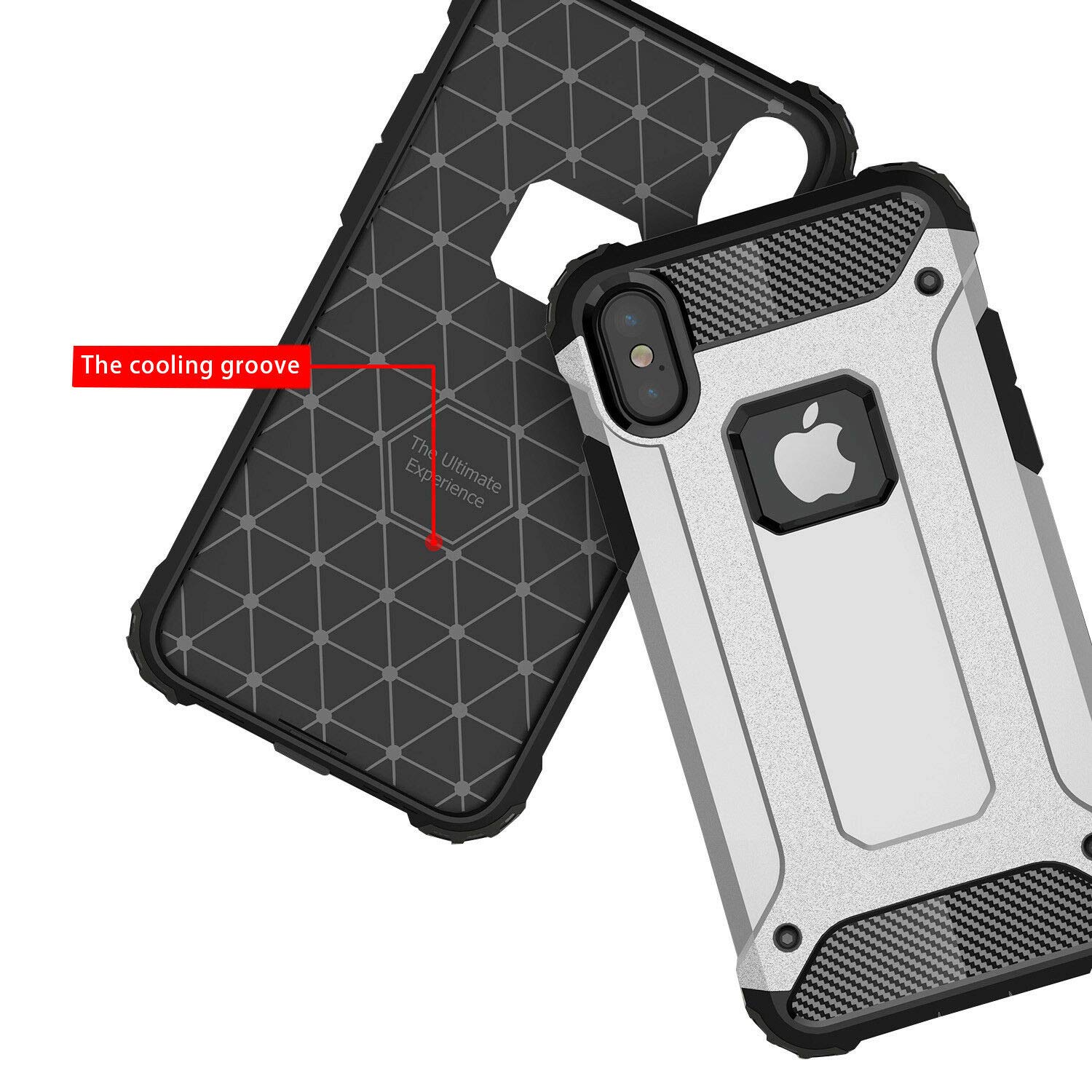SuperGuardZ Heavy Duty Slim Shockproof Protective Case for iPhone Xs/iPhone X - Armor Cover [Gold] | Perfect for Outdoor Activities, Work & Travel