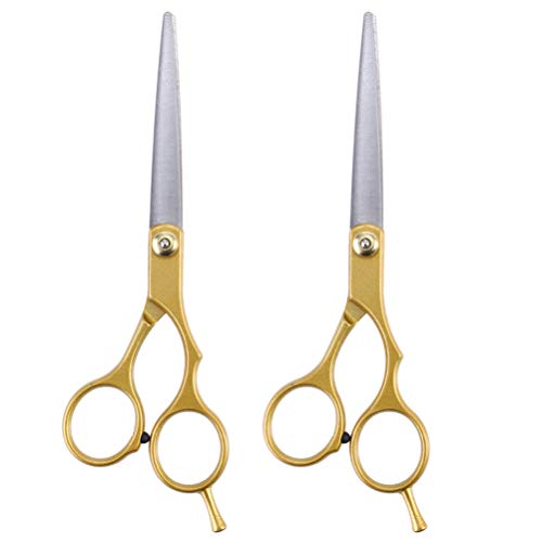 Professional Hair Cutting Scissors Set - Stainless Steel Thinning & Hairdressing Shears (2PCS) for Salon, Barber & Home Use | Sharp Precision Blades for Styling, Trimming & Texturizing