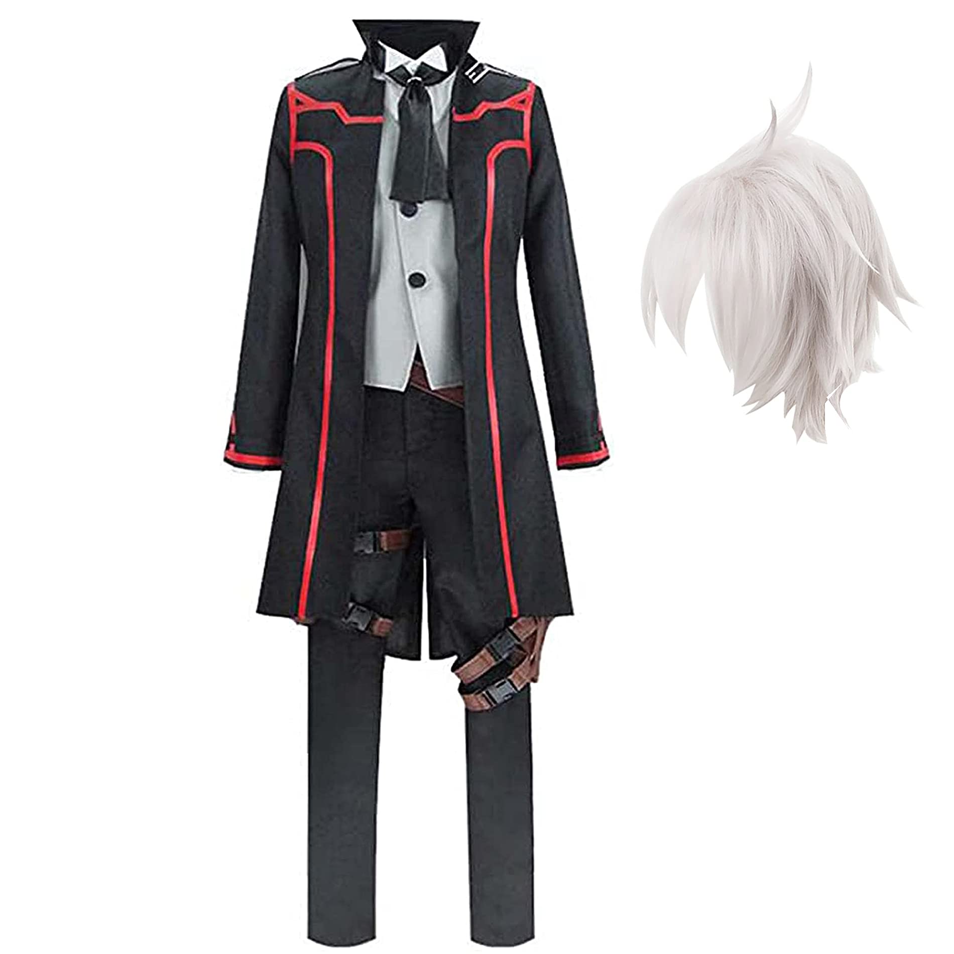 Hajime Nagumo Anime Cosplay Costume Wig for Men - Black Uniform for Halloween, Cosplay Events & Anime Conventions