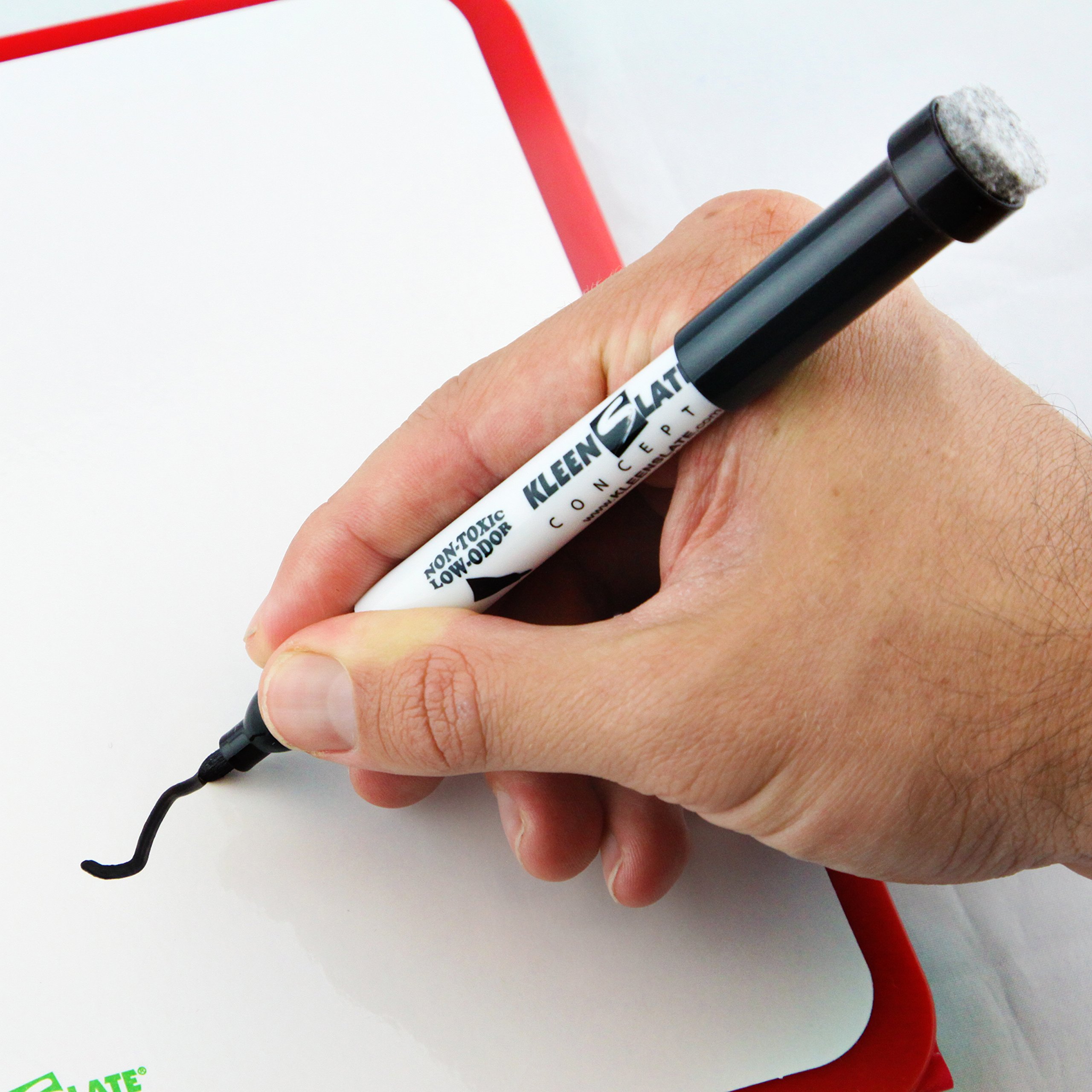 12-Pack KleenSlate Double-Sided Custom Whiteboard with Clear Dry Erase Sleeve - Interchangeable Templates & Graphic Organizers - Includes 12 Microfiber Cloths, Bookbinder Rings & Markers - Perfect for Classrooms, Offices & Home Learning