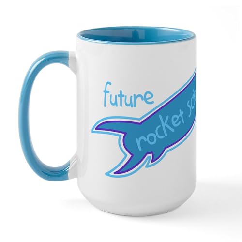 White/Blue Inside - Future Rocket Scientist Large Mug