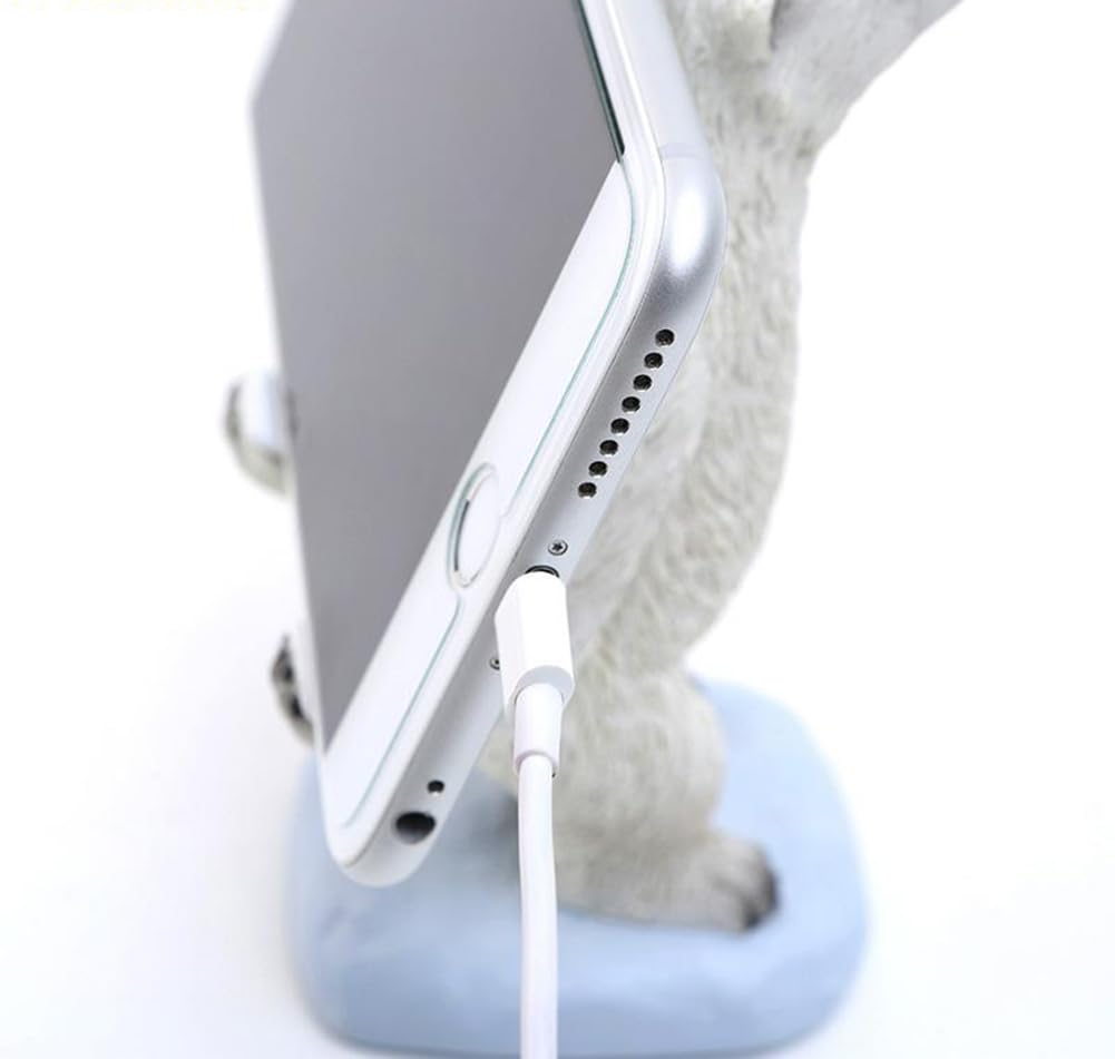 Adorable Polar Bear Phone Stand - Cute Animal Desk Holder for Smartphones & Mobile Phones | Perfect for Office Decor, Home Workspace, and Gift Ideas