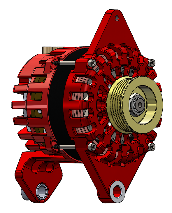XT DF4 24 90 K6 Alternator - 90A 24V Heavy Duty Saddle Mount (Dual Foot) with 4in K6 Serpentine Pulley - Case Ground - Perfect for Trucks, RVs, and Marine Applications