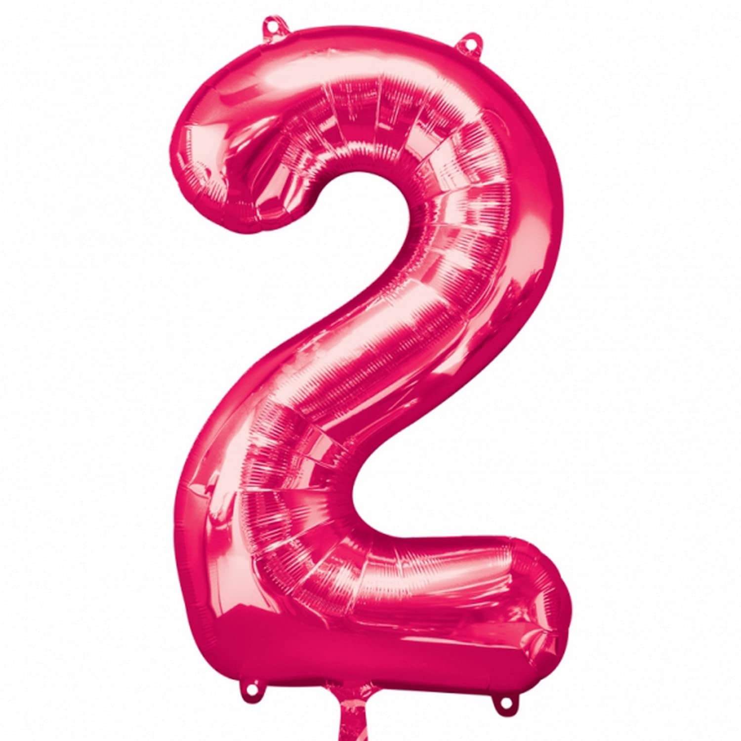 Amscan Supershape Pink Number Balloons (2 Pack) - Perfect for Birthday Parties, Baby Showers & Anniversary Celebrations