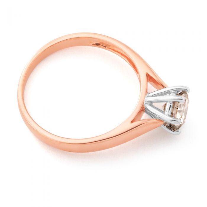 18ct Rose Gold 1.00 Carat Australian Diamond Solitaire Engagement Ring for Women - Perfect for Proposals, Anniversaries & Special Occasions