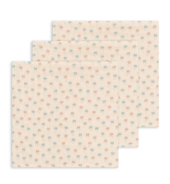 KONGES SLOJD 3-Pack Organic Muslin Swaddle Blankets for Babies - Soft Breathable Cotton Receiving Blankets for Newborns, Perfect for Swaddling, Nursing Cover, and Burp Cloths