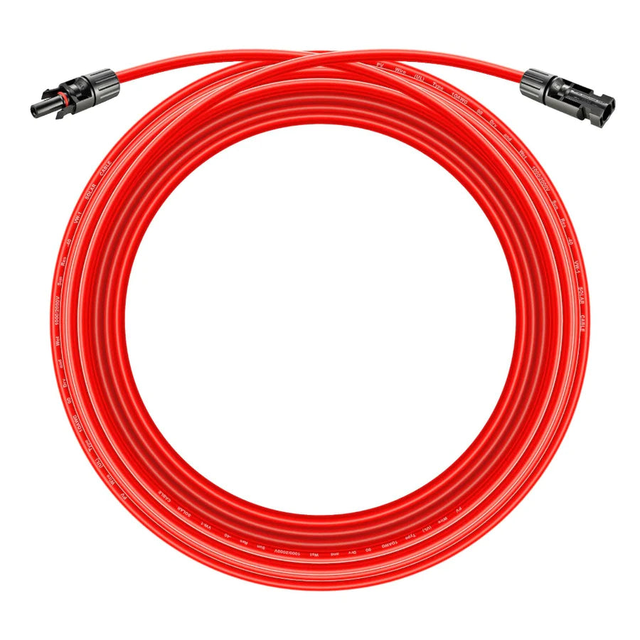 Rich Solar 10 Gauge (10AWG) 30 Feet Solar Panel Extension Cable with MC4 Connectors - Perfect for RV, Off-Grid, and Home Solar Power Systems
