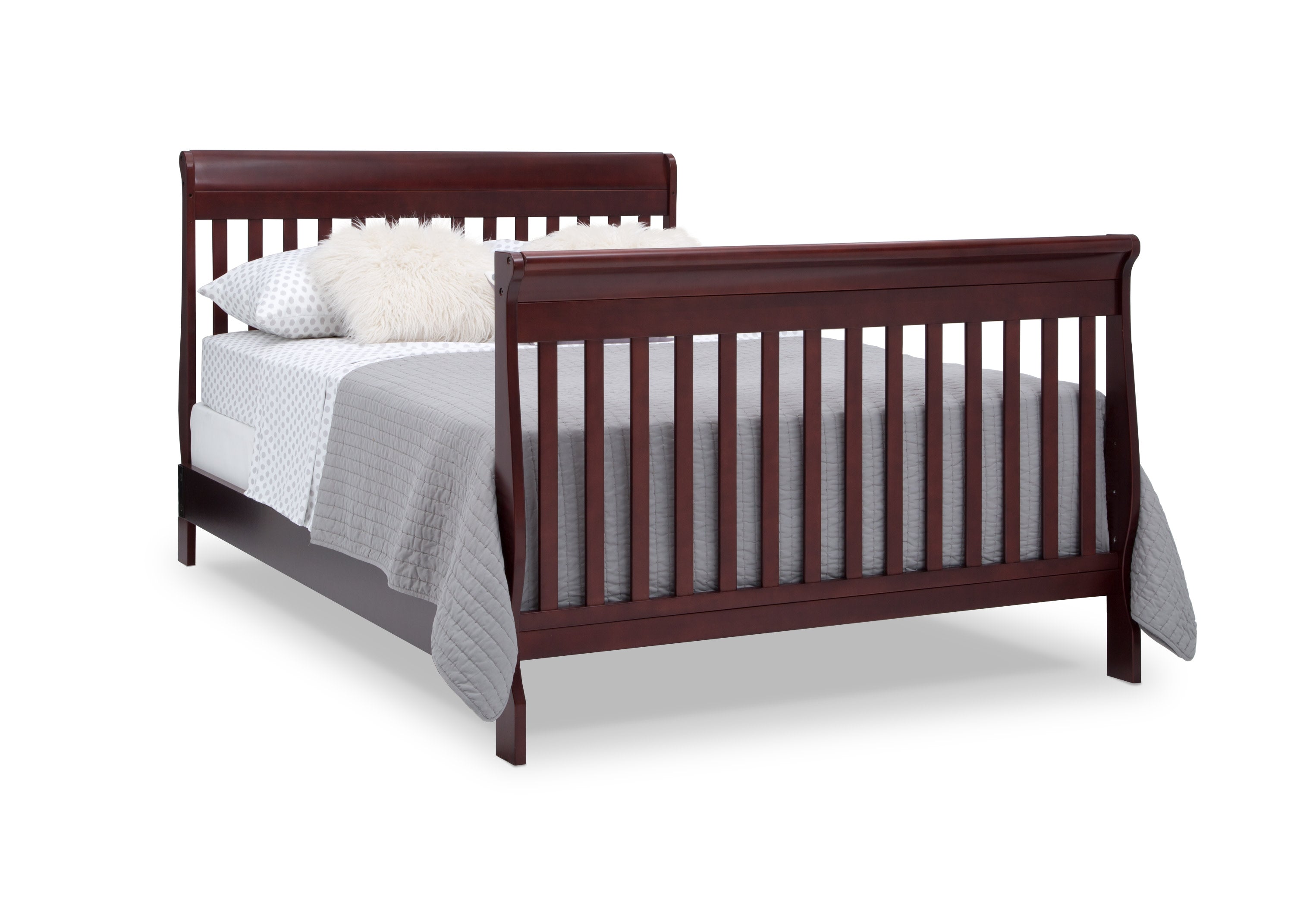6-in-1 Convertible Baby Crib with Toddler Bed Conversion - Canton White Nursery Furniture for Newborn to Teen - Perfect for Small Spaces & Modern Nurseries