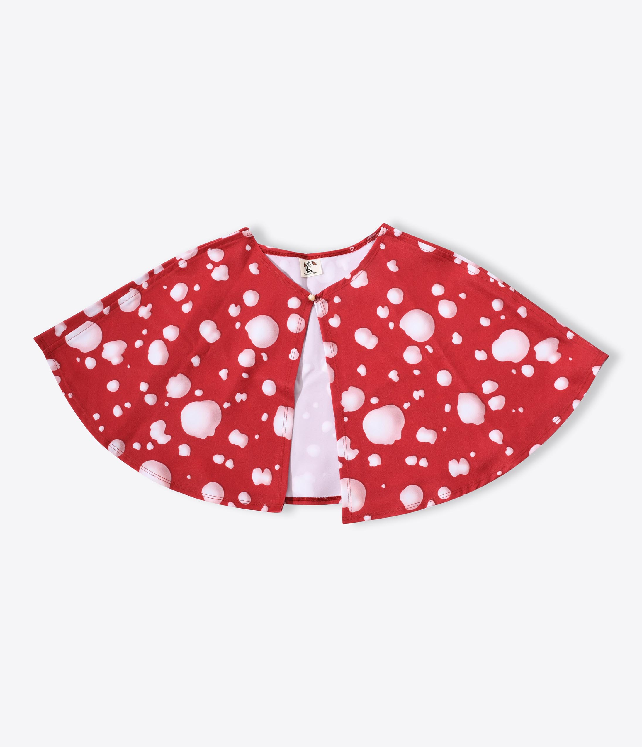 Red Mushroom Capelet - Stylish & Cozy Knitted Shawl for Women | Perfect for Fall, Winter & Outdoor Adventures