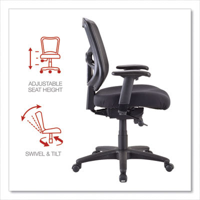Alera Elusion Series Mesh Mid Back Swivel Tilt Office Chair - Ergonomic Adjustable Computer Desk Chair for Home & Office Workspace