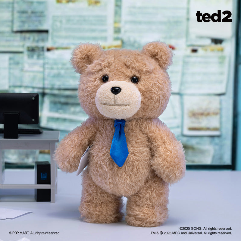 POP MART ted 2 Teddy Bear Action Plush Pendant - Cute Collectible Stuffed Animal Toy for Kids & Adults - Perfect for Gifts, Room Decor, and Movie Fans