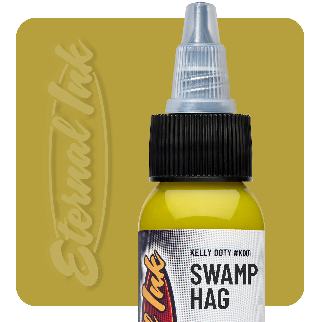 Eternal Kelly Doty Swamp Hag Tattoo Ink 1oz - Professional Body Art Ink for Tattoo Artists & Enthusiasts | Perfect for Dark Gothic & Horror Style Tattoos