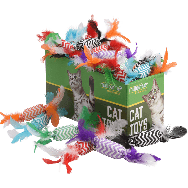 Multipet Candy Crackle Catnip Cat Toy - Crinkle Sound & Catnip Filled for Playful Kittens - Perfect for Indoor Play, Training & Bonding with Your Feline Friend