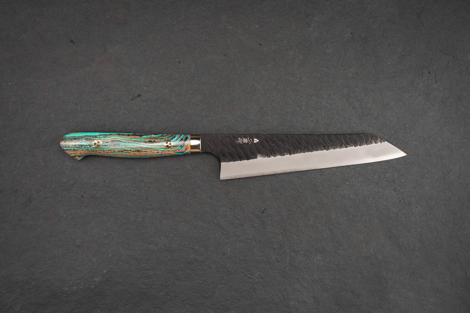 Premium Nigara SG2 Kurouchi Tsuchime Western Honesuki Knife 170mm - High-Performance Japanese Boning & Poultry Knife for Chefs, Butchers & Home Cooks - Perfect for Deboning Chicken, Fish & Meat Preparation
