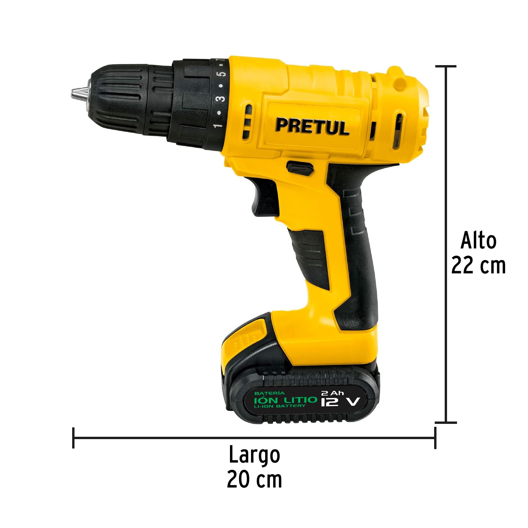 12V Cordless Drill with Lithium-Ion Battery - Lightweight & Powerful for DIY Home Projects, Woodworking, and Furniture Assembly