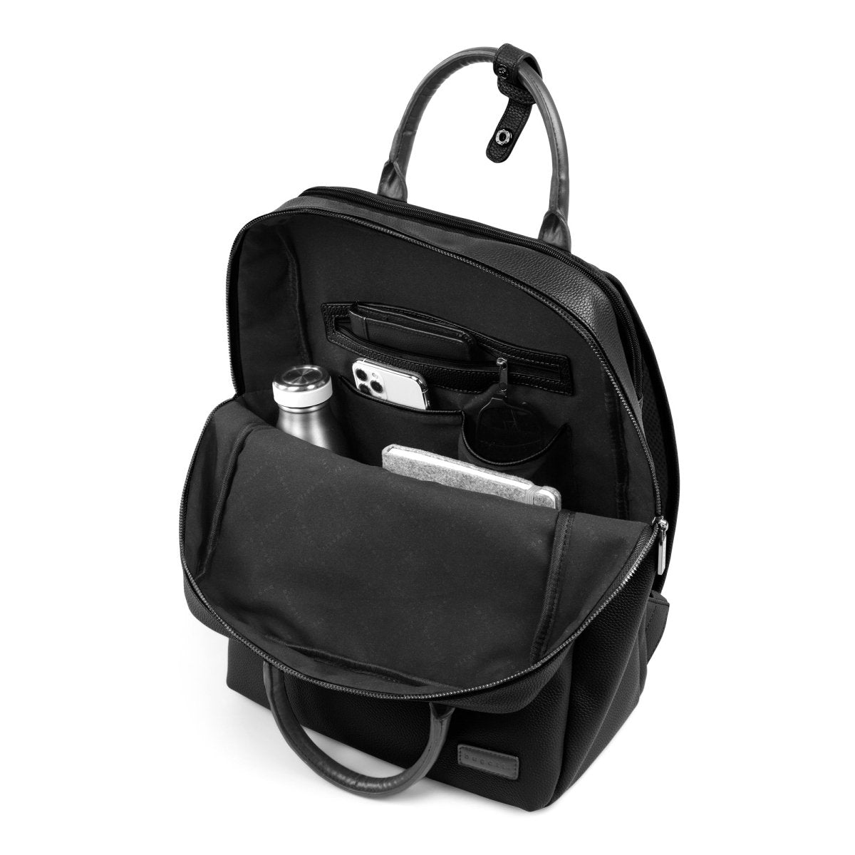 Bugatti Contrast Backpack II - Stylish Laptop Backpack for Men & Women, Water-Resistant Travel Backpack with USB Charging Port - Perfect for Work, School, College & Outdoor Adventures