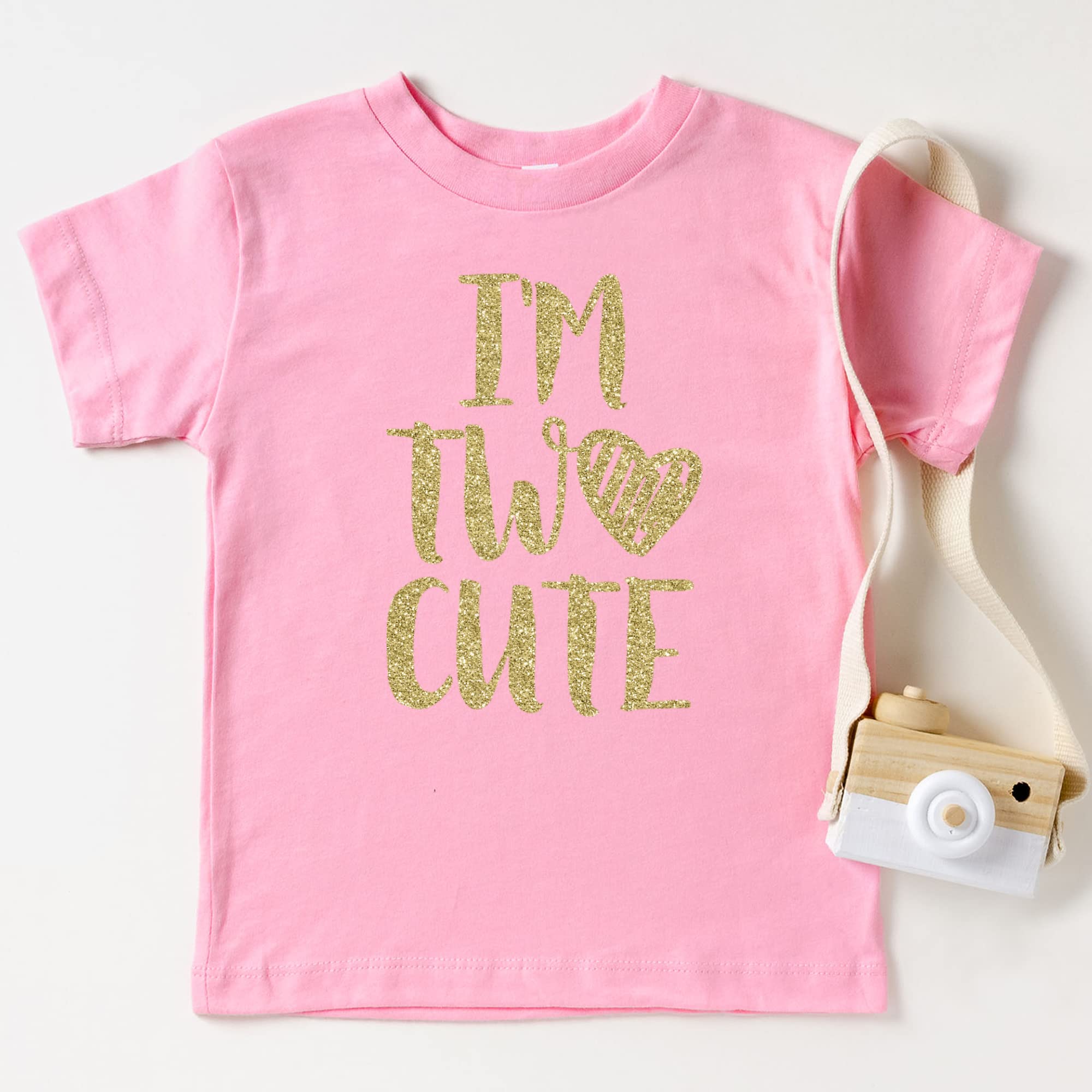 Olive Loves Im Two Cute 2nd Birthday Shirt for Toddler Girls - Adorable Second Birthday Outfit for Baby Girl - Perfect for Birthday Parties, Photo Shoots & Special Celebrations