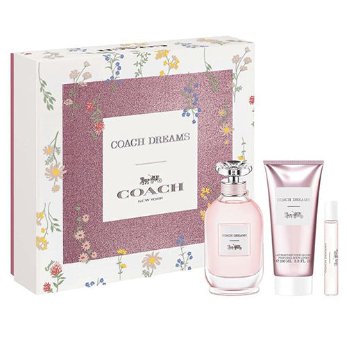 Coach Dreams 3-Piece Gift Set for Women - Perfume, Body Lotion & Shower Gel - Perfect for Birthdays, Anniversaries & Special Occasions