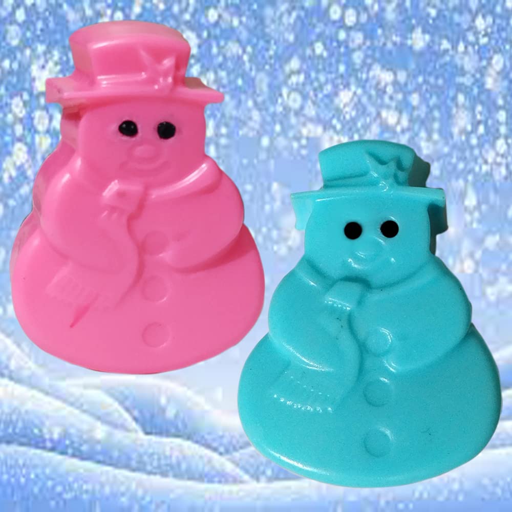 Organic Handmade Goat Milk Kids Bath Soap - Snowman Shape 50g x 2 Pack | Gentle Cleansing for Baby & Toddler Skin | Perfect for Holiday Gifts & Winter Bath Time Fun