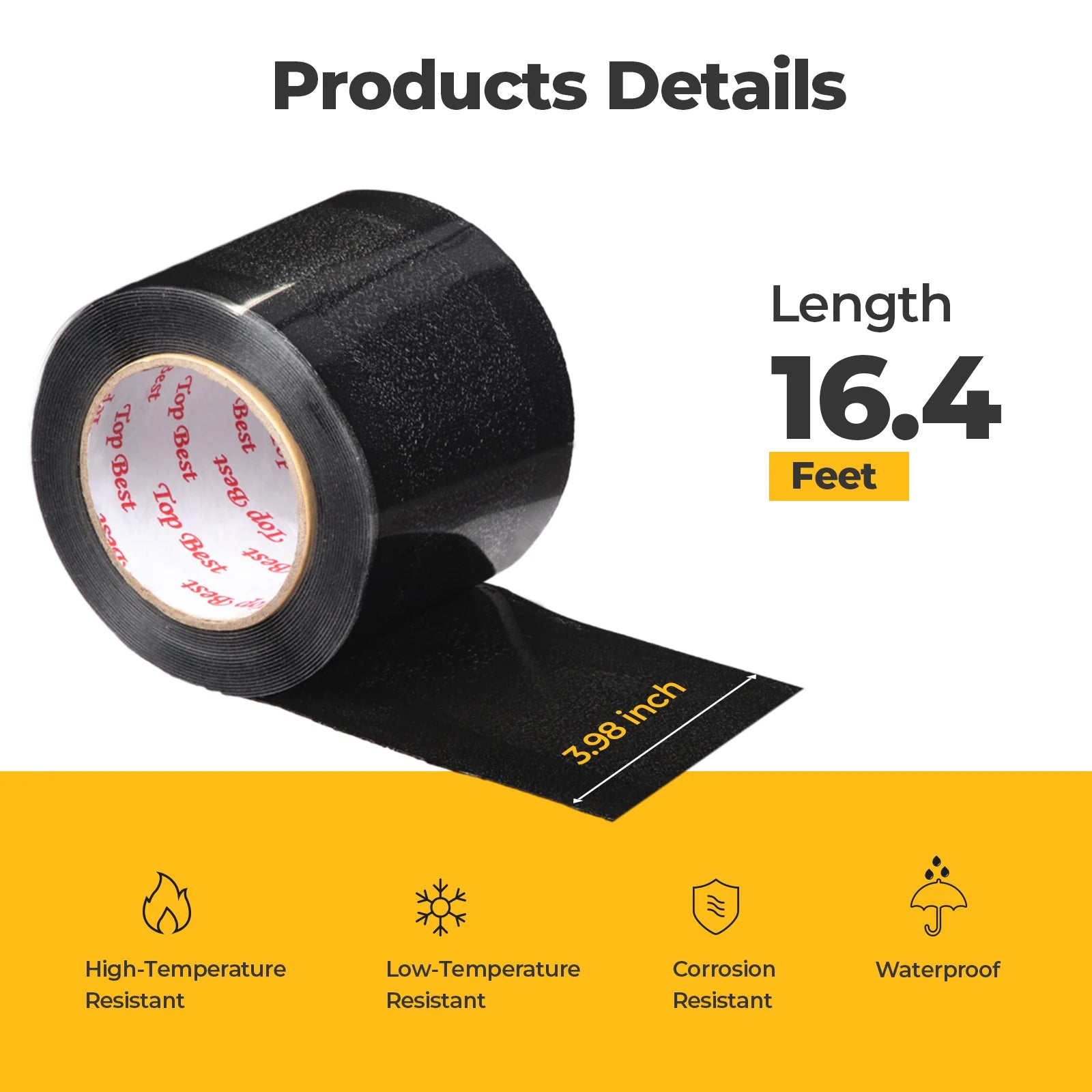 BougeRV 100W Flexible Solar Panel with Waterproof Butyl Rubber Tape - 16.4ft Bendable Solar Charger for RV, Boat, Camping & Off-Grid Power