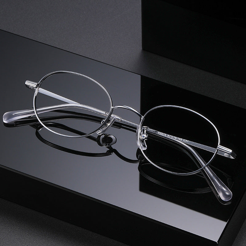 Vintage Titanium Round Eyeglasses Frames ST 5015 - Lightweight & Durable Eyewear for Men & Women - Perfect for Reading, Driving & Fashion Accessories