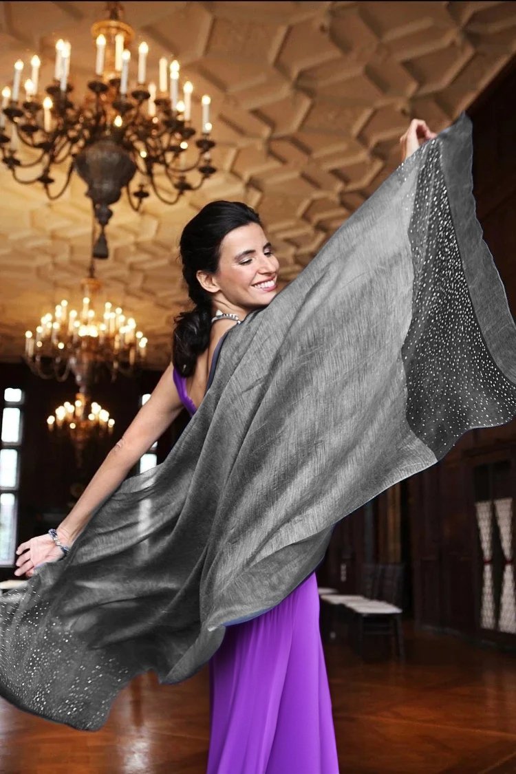 Premium Charcoal Star Gazer Scarf - Soft & Warm Winter Accessory for Women & Men - Perfect for Stargazing, Outdoor Adventures & Cold Weather Fashion