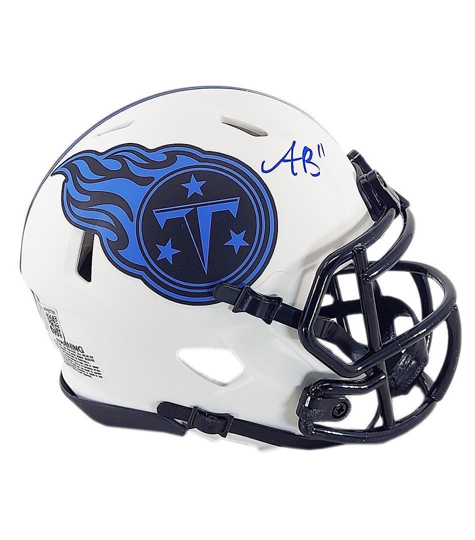 AJ Brown Autographed Tennessee Titans Lunar Eclipse Speed Mini Football Helmet - Beckett Certified - Perfect for Collectors, Gifts, and Sports Memorabilia Displays