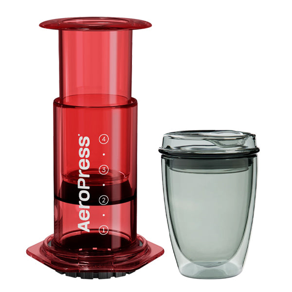 Aeropress Coffee Maker & Good Cuppa Coffee Bundle - Perfect for Home Brewing, Camping & Travel
