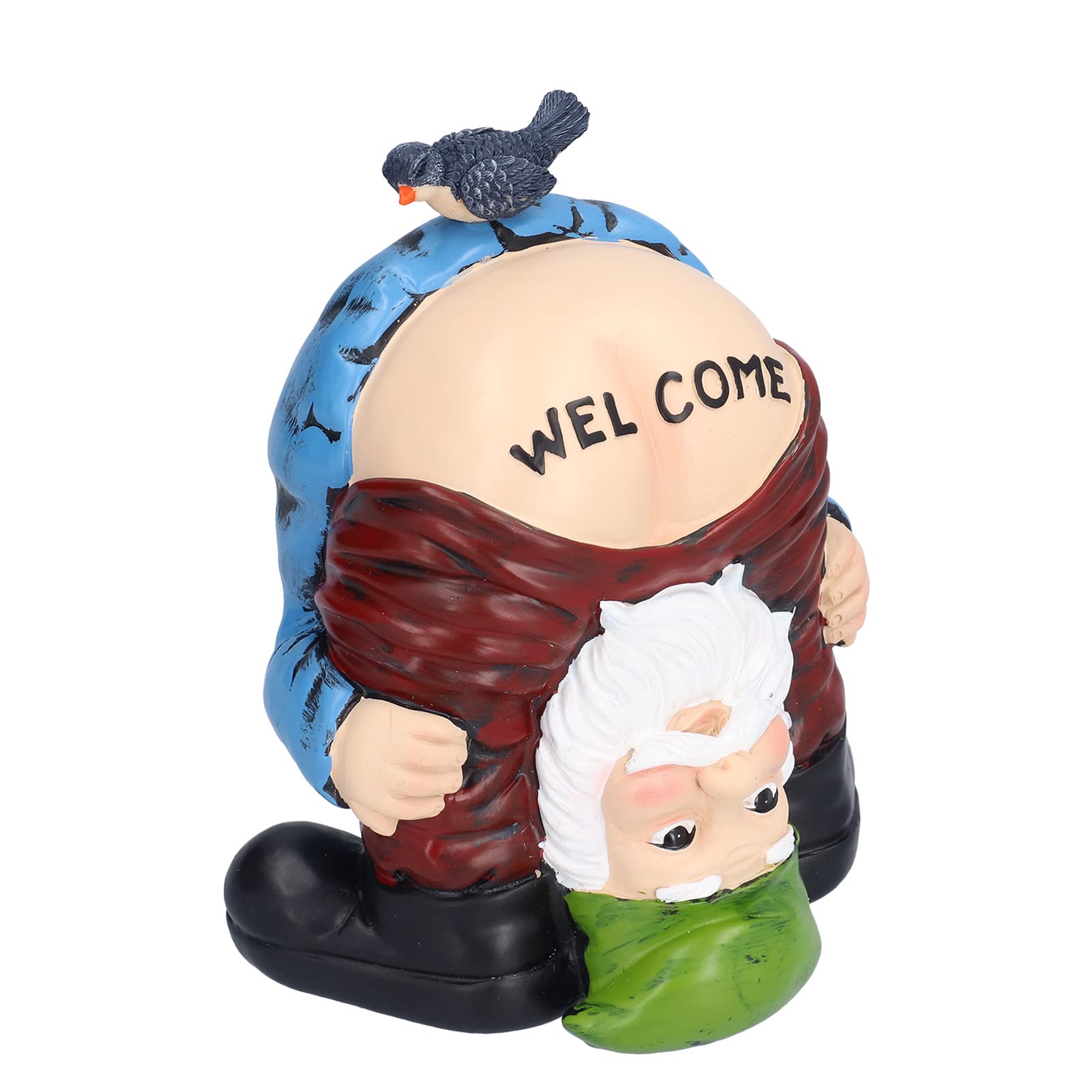 Colorful Hand-Painted Pooping Garden Gnome Statue - Durable Outdoor Lawn & Garden Decor for Yard, Patio, Flower Beds - Funny Gift for Home & Garden Lovers