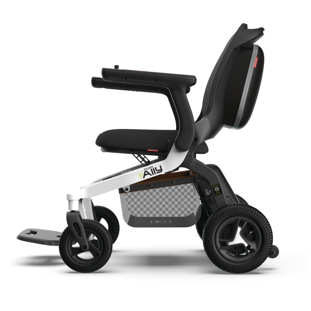 New Golden Technologies Ally GP303 Portable Power Wheelchair - 17 x 16 Inch Seat, Lightweight Folding Electric Wheelchair for Seniors & Adults - Indoor/Outdoor Mobility Aid for Travel, Shopping & Daily Use