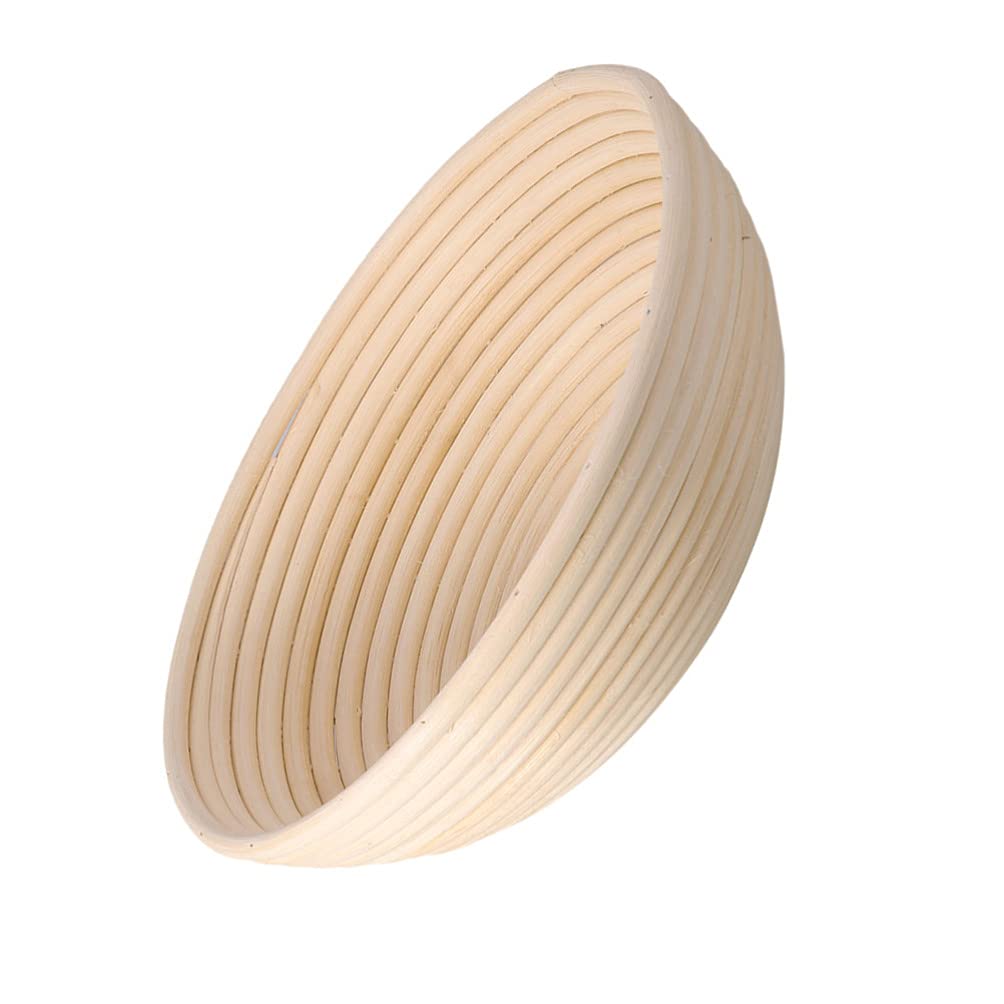 Yardwe Round Sourdough Bread Banneton Proofing Basket - Natural Rattan Baking Bowl for Artisan Bread Making, Woven Fermentation Basket & Dough Rising Tray - Perfect for Home Bakers and Professional Kitchens
