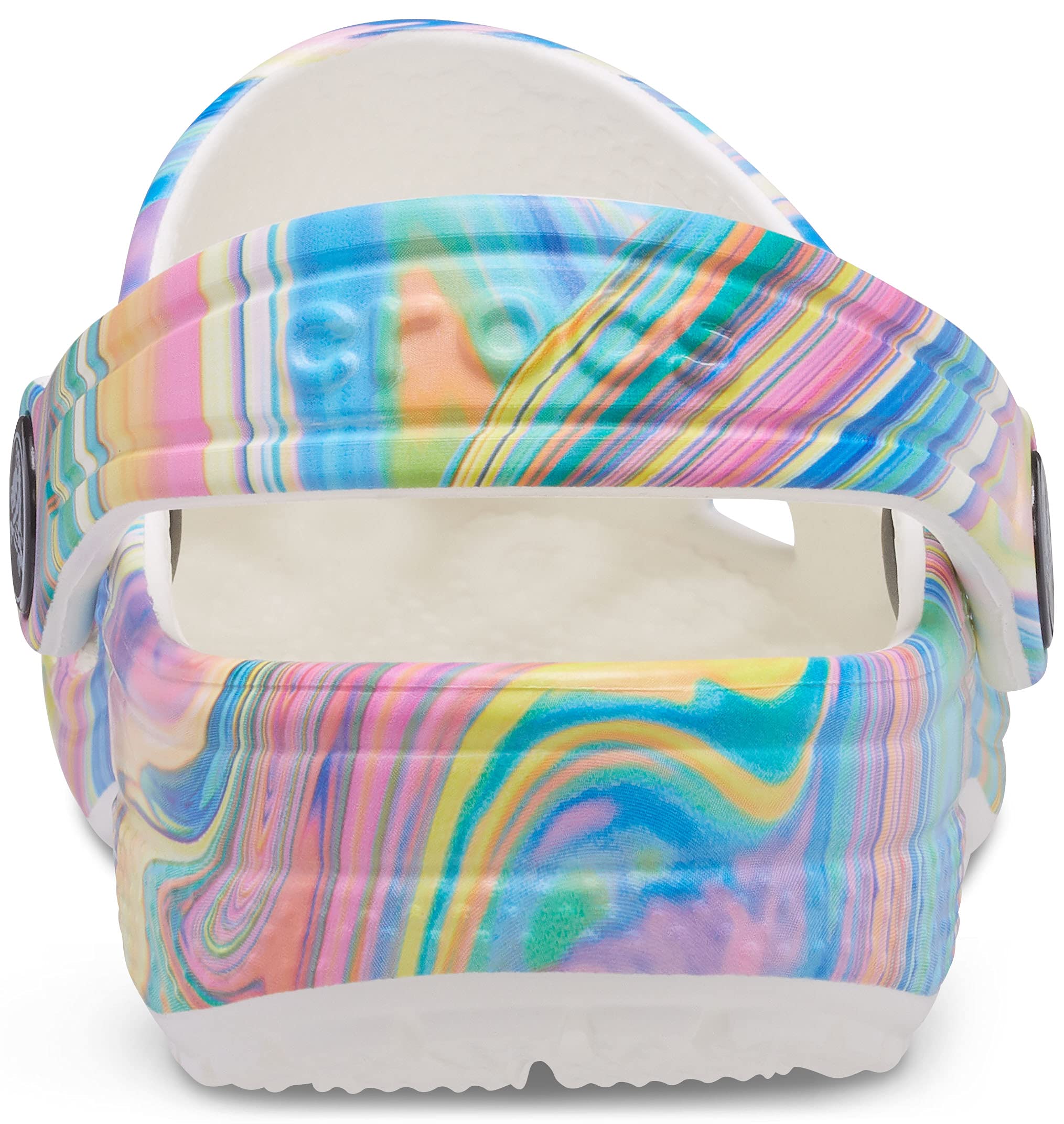 Crocs Kids' Classic Tie Dye Clogs - Comfortable & Lightweight Water Shoes for Boys & Girls (Infant/Toddler/Little Kid/Big Kid) | Perfect for Beach, Pool, Playground & Everyday Wear