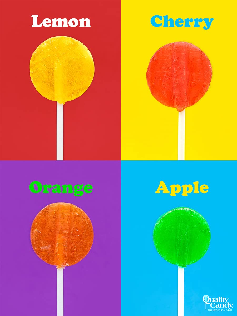 Premium Assorted Fruit Lollipops - 4lb Bulk Candy for Parties, Events & Gifts | Quality Candy Company