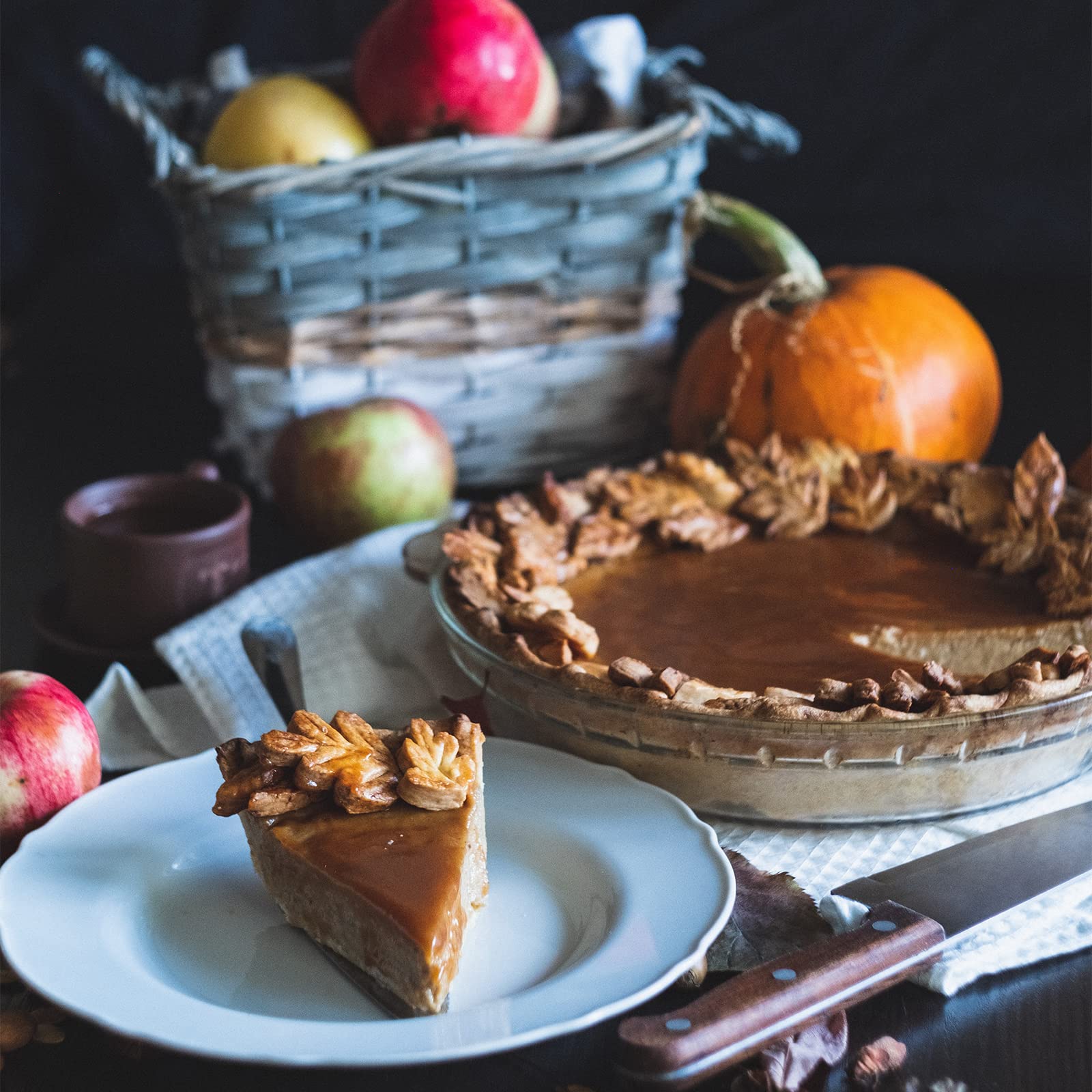 Kingrol 3-Pack 9-Inch Glass Pie Plates with Handles - Clear Baking Dishes for Pies, Snacks, Salads & Desserts - Perfect for Thanksgiving, Potlucks & Family Gatherings