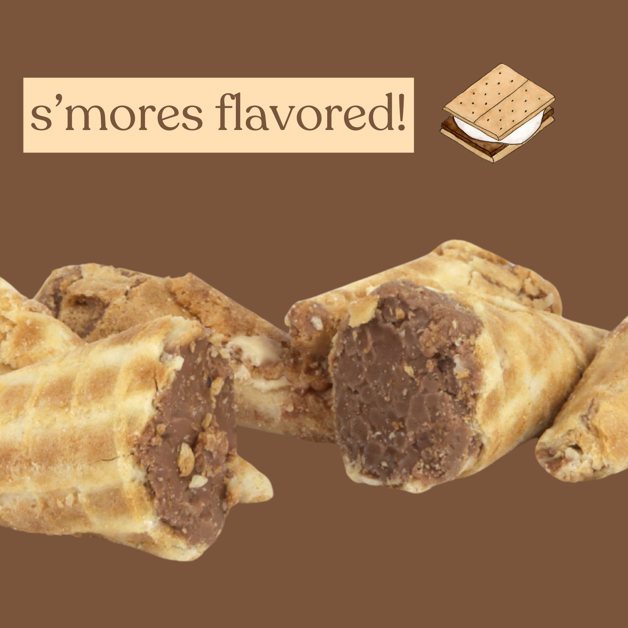 Bee Max S'mores Chocolate Cones Bites - Crunchy Bite-Sized Waffle Cone Snacks in Resealable Bag (2.82oz) - Perfect for Parties, Movie Nights & On-the-Go Treats