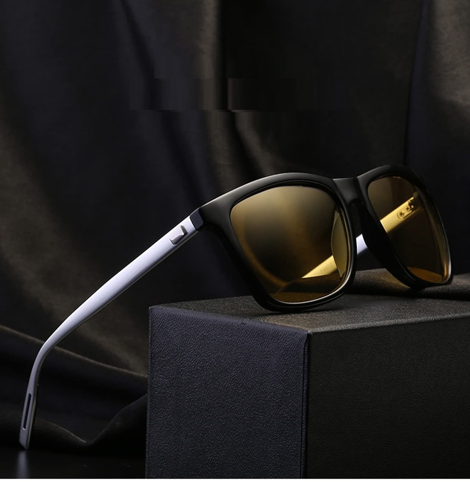 Night Vision Anti-Glare Polarized Sunglasses for Men & Women - UV Protection Driving Glasses for Rainy Days & Low Light Conditions - Perfect for Night Driving, Cycling, and Outdoor Activities