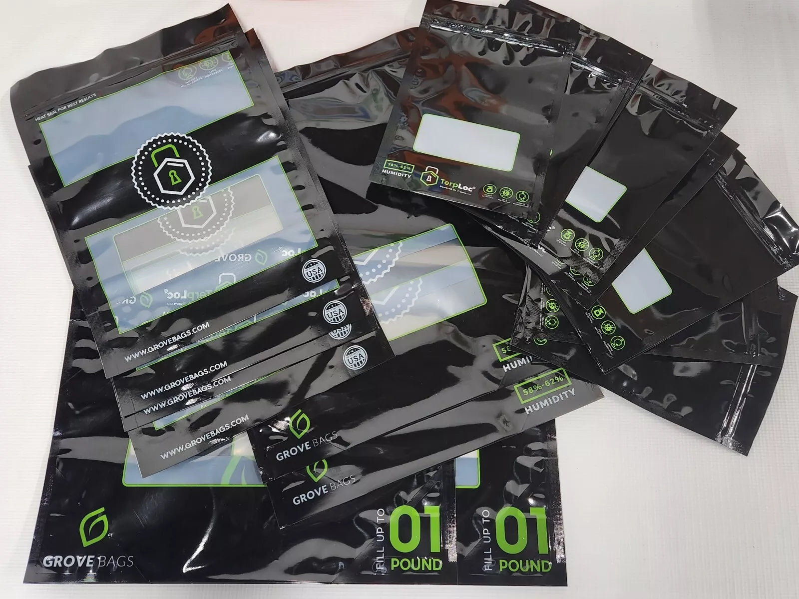 Grove Bags Discovery Sample Pack - Premium Cannabis Storage Solution for Home Growers & Dispensaries | Perfect for Flower Curing & Long-Term Preservation