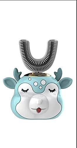 Haiqings U-Shaped Electric Toothbrush for Kids (Ages 2-14) - Wireless Charging, Waterproof, 5-Speed Cleaning Modes with Cartoon Design - Perfect for Toddlers & Children's Daily Oral Care Routine