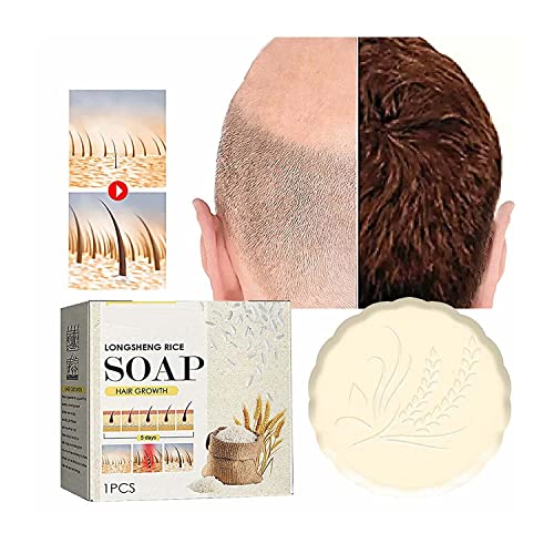 Fermented Rice Water Shampoo & Conditioner 2-in-1 - Hair Growth Treatment for Dry Damaged Hair - Anti Hair Loss & Repair Formula - Natural Moisturizing Shampoo Bar (1pc) - Perfect for Daily Hair Care & Scalp Nourishment