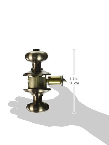 Schlage F40AND620 Andover Bed & Bath Privacy Door Knob Lock - Antique Pewter Finish for Bathroom & Bedroom Doors - Perfect for Home Privacy & Security