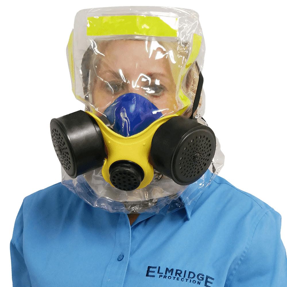 iEvac - Certified Smoke & Fire Escape Hood - NIOSH Approved Emergency Smoke Mask for Fire Safety - Fire Gas Respirator for Home, Office & Travel Use