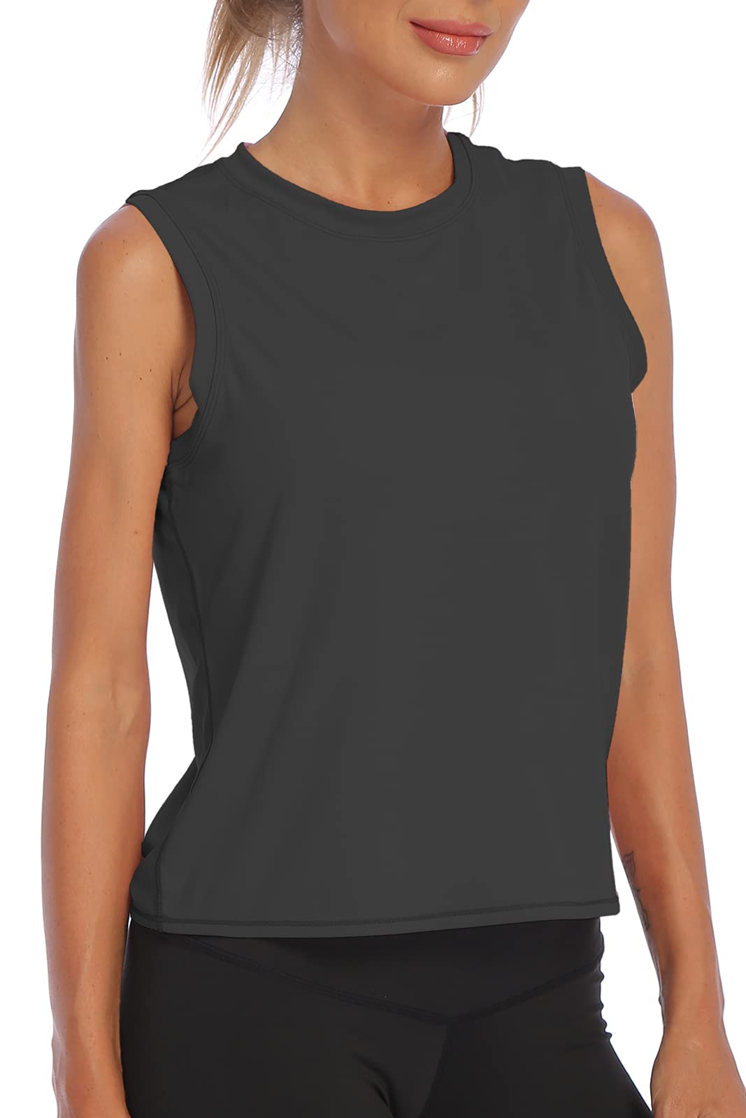 Women's Workout Tank Tops - Sleeveless Athletic Crop Tops for Running & Gym - Breathable Cool Fitness Shirts | Perfect for Yoga, Jogging & Summer Sports