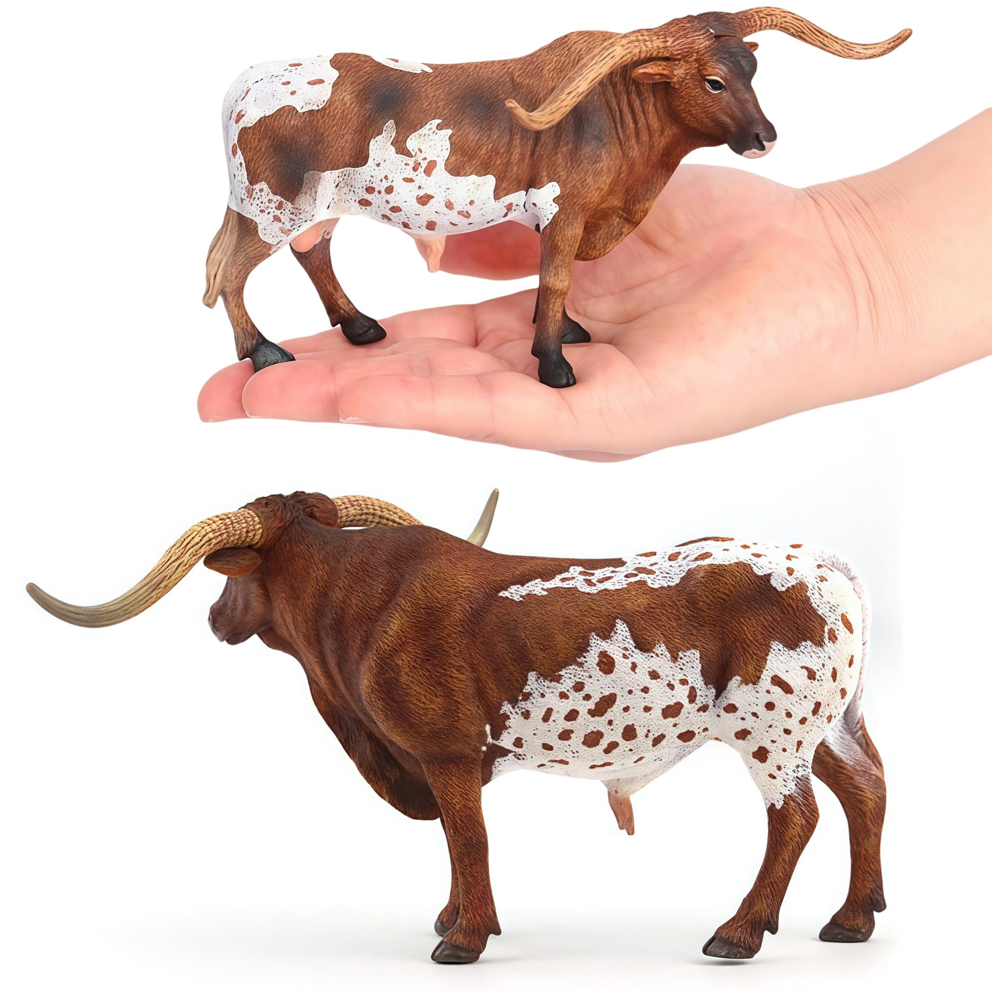 Gemini & Genius Longhorn Cow Toy Action Figure - 6